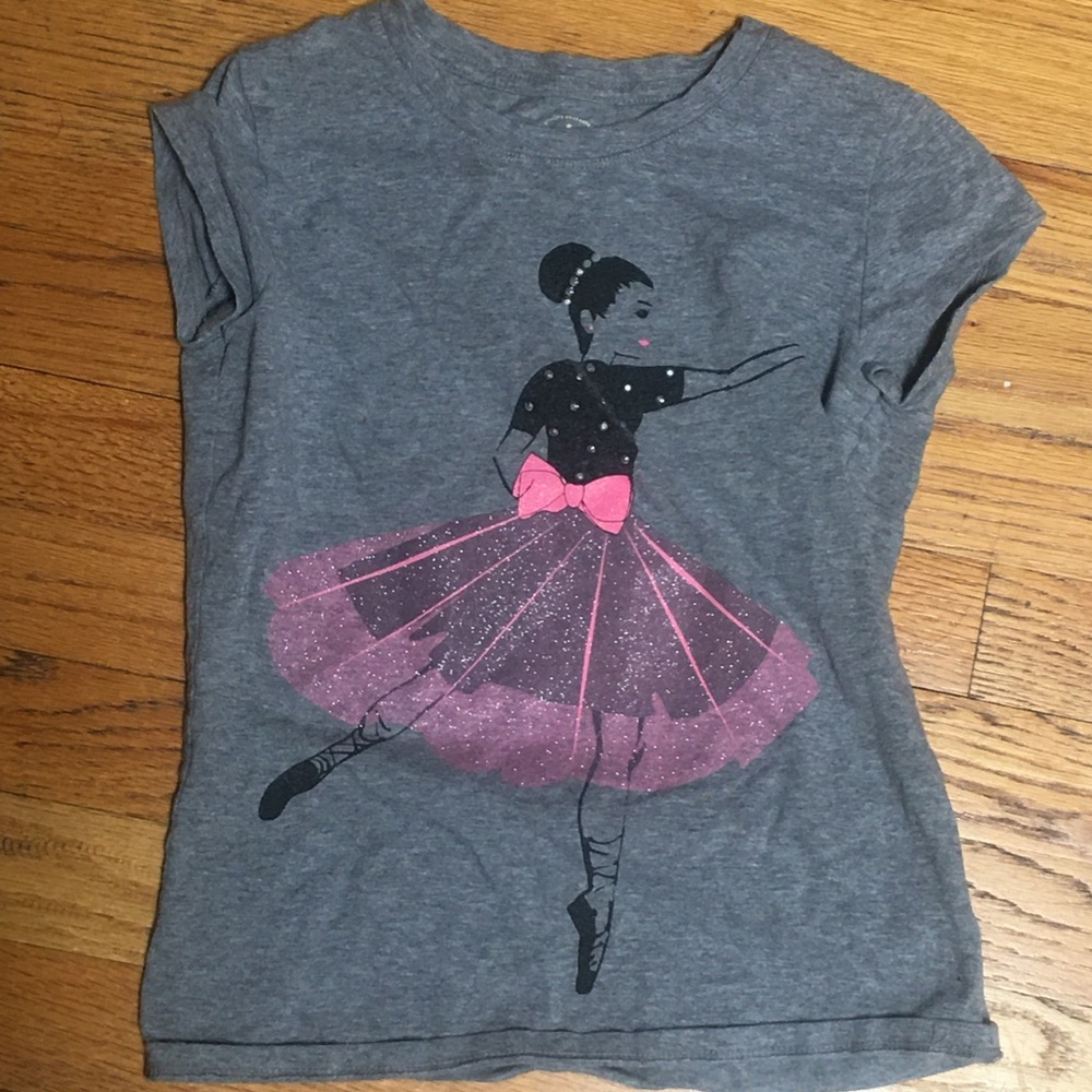 Grey Ballerina Shirt Size 7-8